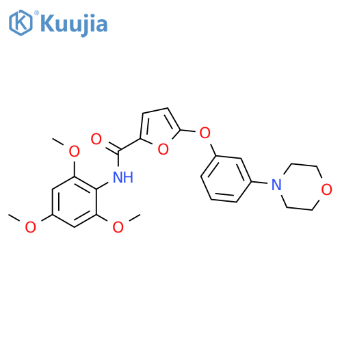 2-Furancarboxamide, 5-[3-(4-morpholinyl)phenoxy]-N-(2,4,6-trimethoxyphenyl)- structure