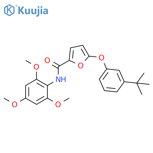 2-Furancarboxamide, 5-[3-(1,1-dimethylethyl)phenoxy]-N-(2,4,6-trimethoxyphenyl)- structure