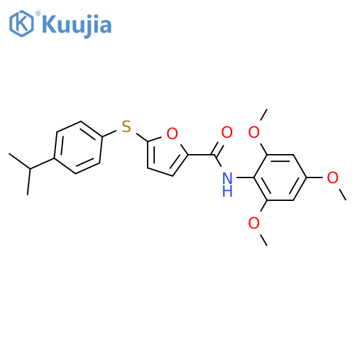 2-Furancarboxamide, 5-[[4-(1-methylethyl)phenyl]thio]-N-(2,4,6-trimethoxyphenyl)- structure