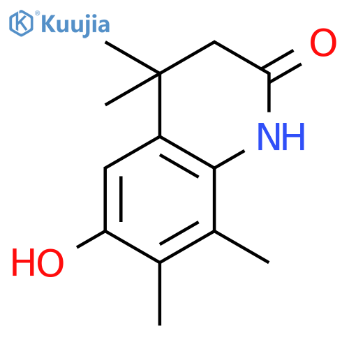 2(1H)-Quinolinone, 3,4-dihydro-6-hydroxy-4,4,7,8-tetramethyl- (9CI) structure