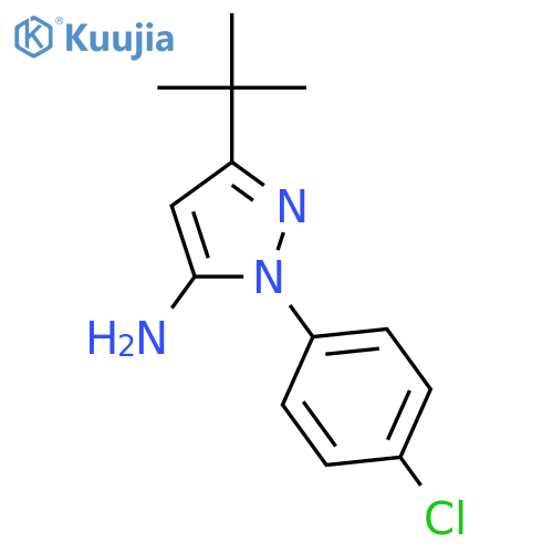 3-Tert-butyl-1-(4-chlorophenyl)-1H-pyrazol-5-amine structure