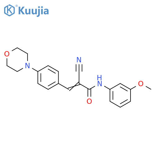 (2Z)-2-cyano-N-(3-methoxyphenyl)-3-[4-(morpholin-4-yl)phenyl]prop-2-enamide structure