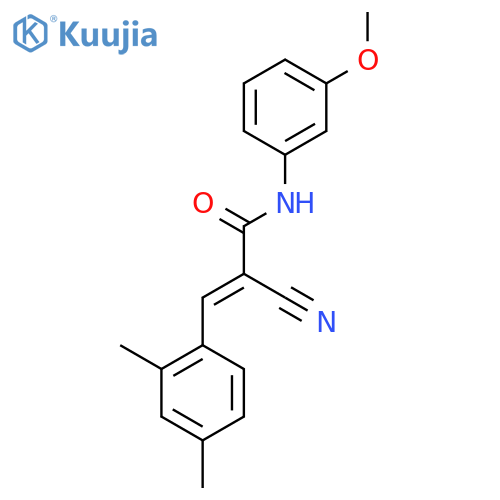 2-cyano-3-(2,4-dimethylphenyl)-N-(3-methoxyphenyl)prop-2-enamide structure