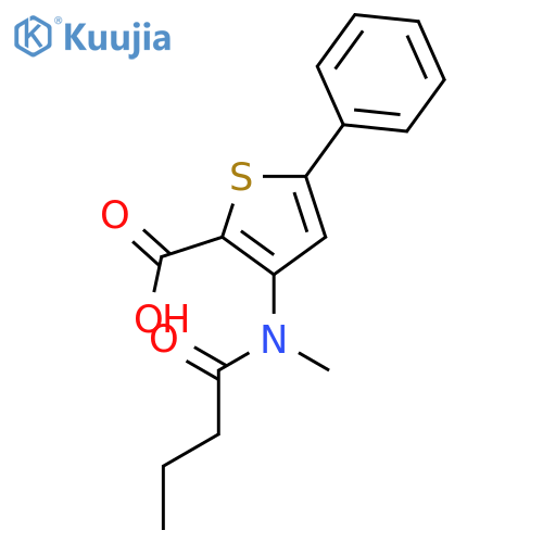 2-THIOPHENECARBOXYLIC ACID, 3-[METHYL(1-OXOBUTYL)AMINO]-5-PHENYL- structure