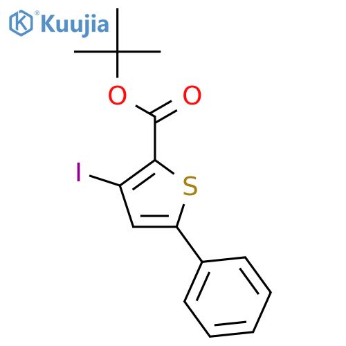 2-THIOPHENECARBOXYLIC ACID, 3-IODO-5-PHENYL-, 1,1-DIMETHYLETHYL ESTER structure