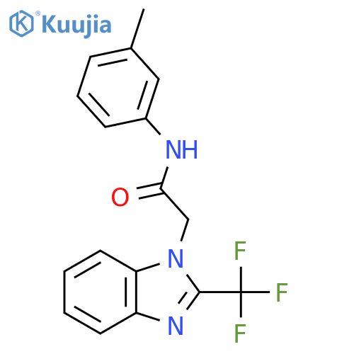 N-(3-Methylphenyl)-2-[2-(trifluoromethyl)-1H-benzimidazol-1-yl]acetamide structure