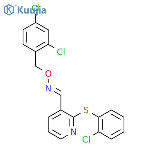 2-[(2-CHLOROPHENYL)SULFANYL]NICOTINALDEHYDE O-(2,4-DICHLOROBENZYL)OXIME structure