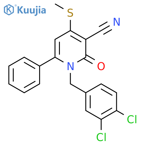 1-(3,4-Dichlorobenzyl)-4-(methylsulfanyl)-2-oxo-6-phenyl-1,2-dihydro-3-pyridinecarbonitrile structure