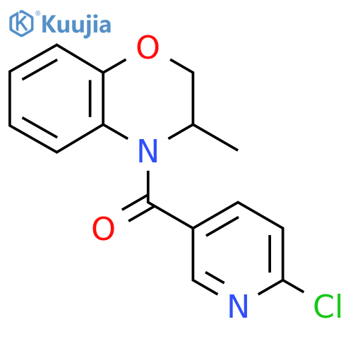 4-(6-chloropyridine-3-carbonyl)-3-methyl-3,4-dihydro-2H-1,4-benzoxazine structure