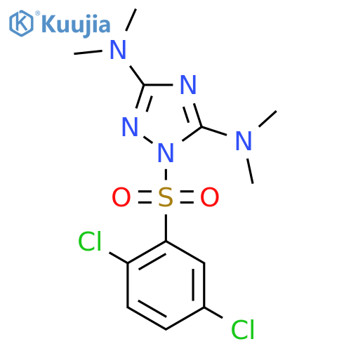 1-((2,5-Dichlorophenyl)sulfonyl)-N3,N3,N5,N5-tetramethyl-1H-1,2,4-triazole-3,5-diamine structure