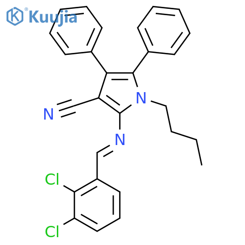 1-BUTYL-2-([(E)-(2,3-DICHLOROPHENYL)METHYLIDENE]AMINO)-4,5-DIPHENYL-1H-PYRROLE-3-CARBONITRILE structure