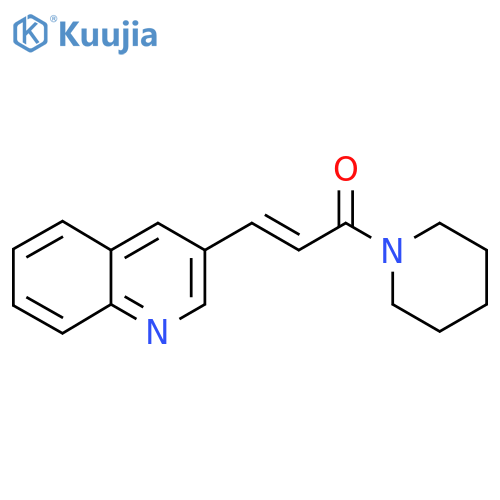 (E)-1-PIPERIDINO-3-(3-QUINOLINYL)-2-PROPEN-1-ONE structure