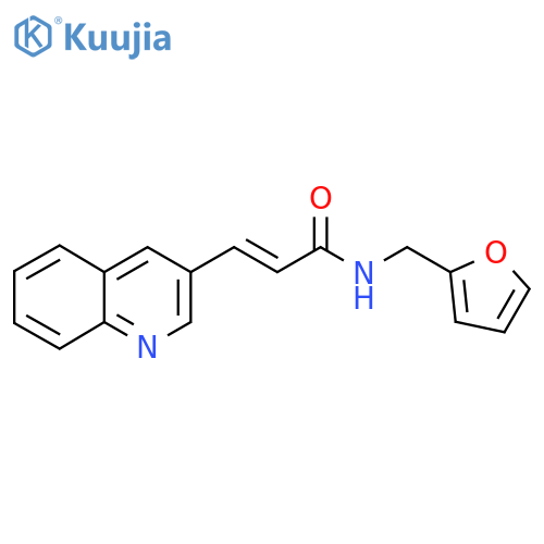 (E)-N-(2-FURYLMETHYL)-3-(3-QUINOLINYL)-2-PROPENAMIDE structure