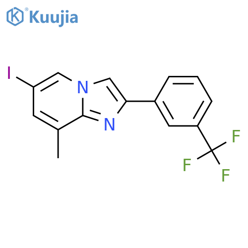 6-Iodo-8-methyl-2-[3-(trifluoromethyl)phenyl]imidazo[1,2-a]pyridine structure