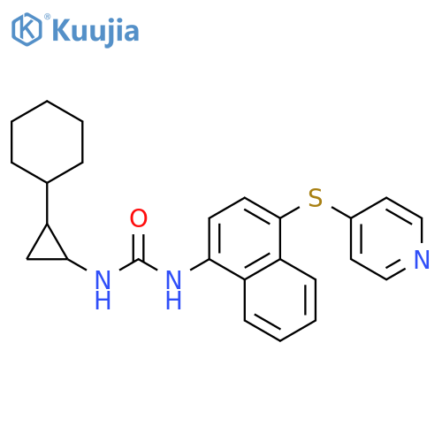 UREA, N-(2-CYCLOHEXYLCYCLOPROPYL)-N'-[4-(4-PYRIDINYLTHIO)-1-NAPHTHALENYL]- structure