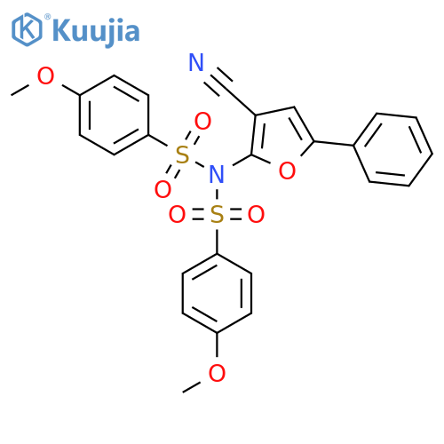 N-(3-CYANO-5-PHENYL-2-FURYL)-4-METHOXY-N-[(4-METHOXYPHENYL)SULFONYL]BENZENESULFONAMIDE structure