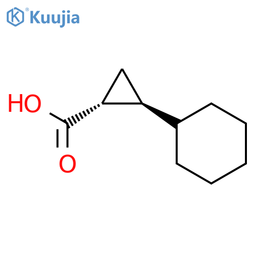 Cyclopropanecarboxylic acid, 2-cyclohexyl-, (1R,2S)-rel- structure