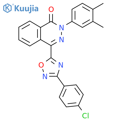 4-[3-(4-chlorophenyl)-1,2,4-oxadiazol-5-yl]-2-(3,4-dimethylphenyl)-1,2-dihydrophthalazin-1-one structure