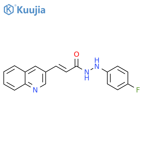 (E)-N'-(4-FLUOROPHENYL)-3-(3-QUINOLINYL)-2-PROPENOHYDRAZIDE structure