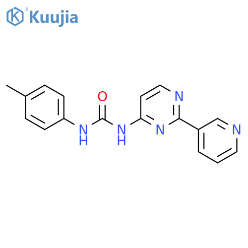 N-(4-methylphenyl)-N'-[2-(3-pyridinyl)-4-pyrimidinyl]urea structure