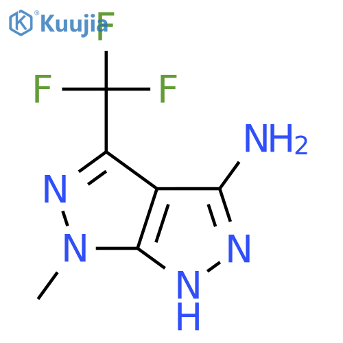 6-methyl-4-(trifluoromethyl)-1,6-dihydropyrazolo3,4-cpyrazol-3-ylamine structure