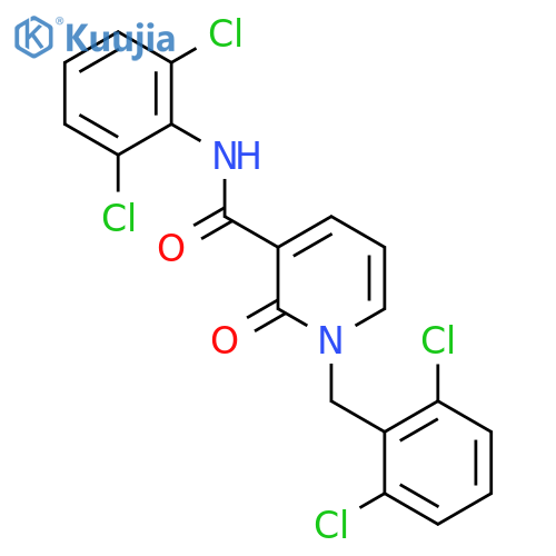 1-(2,6-dichlorobenzyl)-N-(2,6-dichlorophenyl)-2-oxo-1,2-dihydro-3-pyridinecarboxamide structure