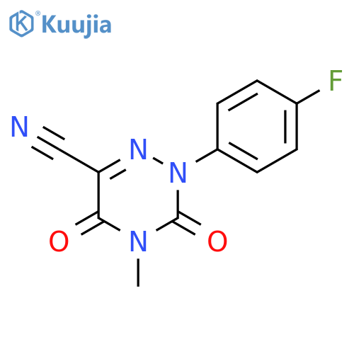 1,2,4-Triazine-6-carbonitrile, 2-(4-fluorophenyl)-2,3,4,5-tetrahydro-4-methyl-3,5-dioxo- structure