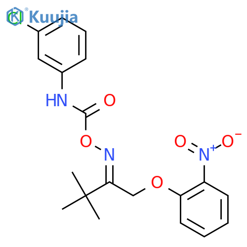 1-[2-({[(3-Chloroanilino)carbonyl]oxy}imino)-3,3-dimethylbutoxy]-2-nitrobenzene structure