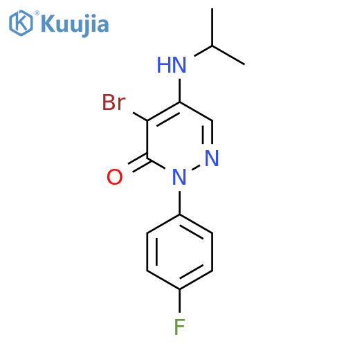 4-Bromo-2-(4-fluorophenyl)-5-(isopropylamino)-3(2H)-pyridazinone structure
