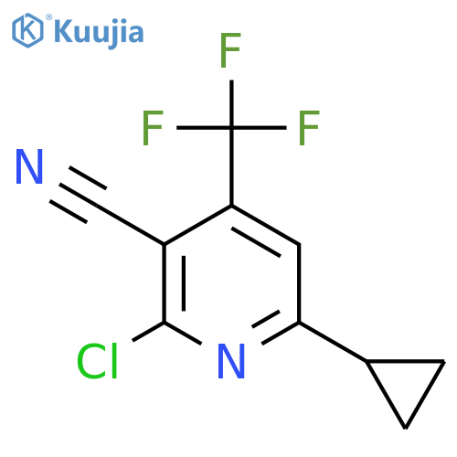 2-Chloro-6-cyclopropyl-4-(trifluoromethyl)-nicotinonitrile structure