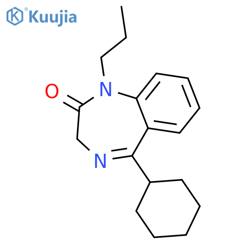 2H-1,4-BENZODIAZEPIN-2-ONE, 5-CYCLOHEXYL-1,3-DIHYDRO-1-PROPYL- structure