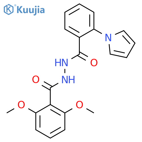 N'-(2,6-dimethoxybenzoyl)-2-(1H-pyrrol-1-yl)benzenecarbohydrazide structure