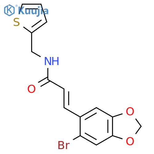 (E)-3-(6-BROMO-1,3-BENZODIOXOL-5-YL)-N-(2-THIENYLMETHYL)-2-PROPENAMIDE structure