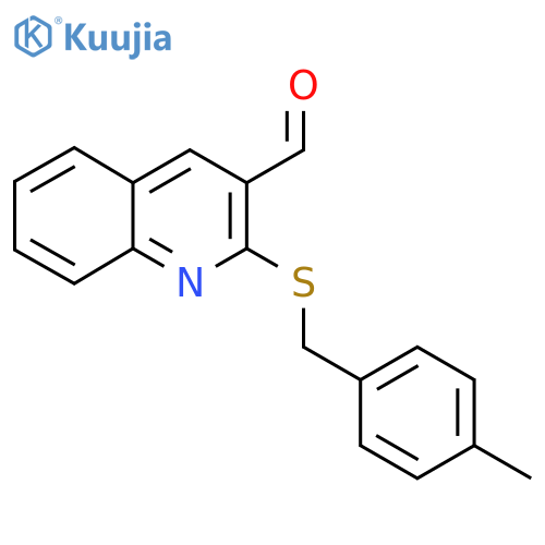 2-(4-Methylbenzyl)sulfanyl-3-quinolinecarbaldehyde structure