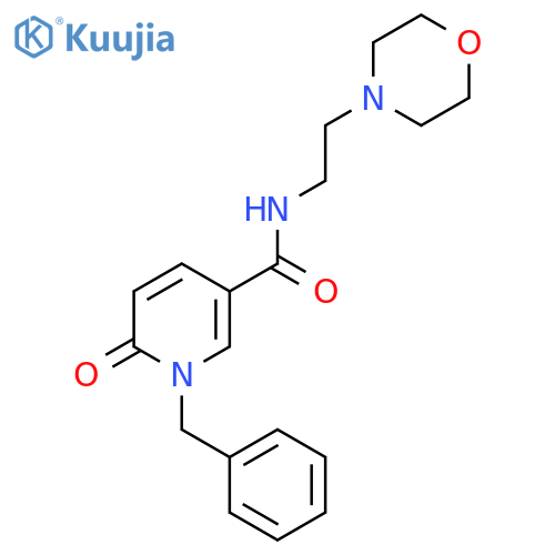 1-BENZYL-N-(2-MORPHOLINOETHYL)-6-OXO-1,6-DIHYDRO-3-PYRIDINECARBOXAMIDE structure
