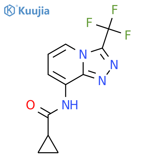 N-[3-(trifluoromethyl)[1,2,4]triazolo[4,3-a]pyridin-8-yl]cyclopropanecarboxamide structure