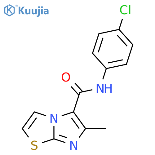 Imidazo[2,1-b]thiazole-5-carboxamide, N-(4-chlorophenyl)-6-methyl- structure