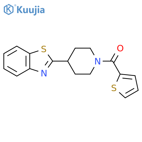 2-[1-(Thiophene-2-carbonyl)piperidin-4-yl]-1,3-benzothiazole structure