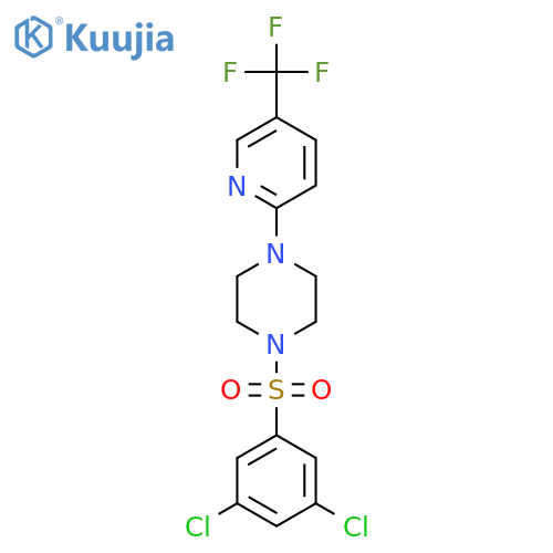 1-(3,5-Dichlorophenyl)sulfonyl-4-[5-(trifluoromethyl)pyridin-2-yl]piperazine structure
