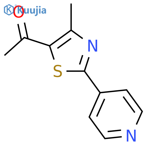 1-[4-methyl-2-(pyridin-4-yl)-1,3-thiazol-5-yl]ethan-1-one structure