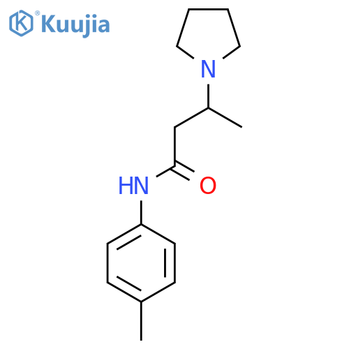 N-(4-Methylphenyl)-3-(1-pyrrolidinyl)butanamide structure