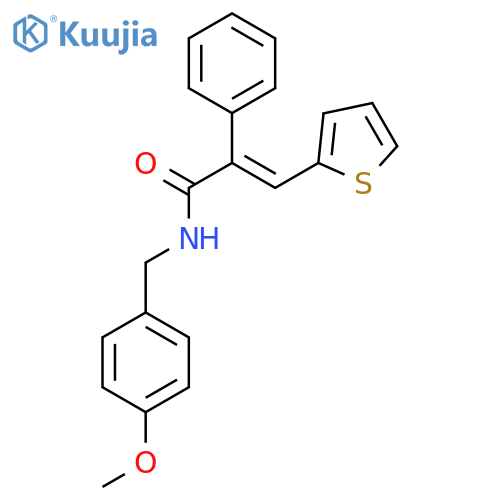 (E)-N-(4-methoxybenzyl)-2-phenyl-3-(2-thienyl)-2-propenamide structure