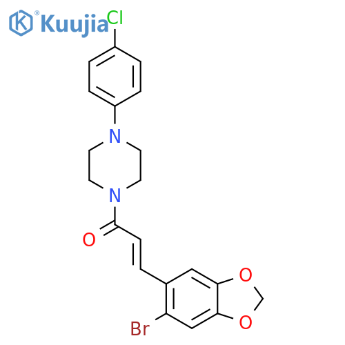 (E)-3-(6-BROMO-1,3-BENZODIOXOL-5-YL)-1-[4-(4-CHLOROPHENYL)PIPERAZINO]-2-PROPEN-1-ONE structure