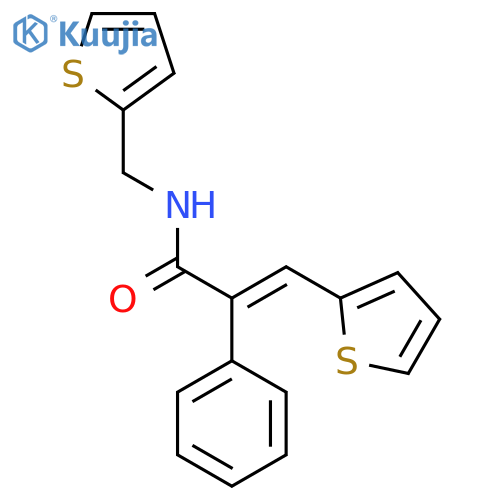 (E)-2-phenyl-3-(2-thienyl)-N-(2-thienylmethyl)-2-propenamide structure