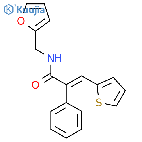 (E)-N-(2-FURYLMETHYL)-2-PHENYL-3-(2-THIENYL)-2-PROPENAMIDE structure
