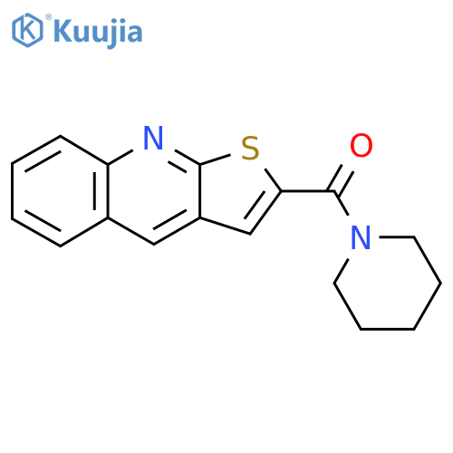 Piperidino(thieno[2,3-b]quinolin-2-yl)methanone structure