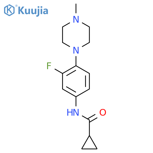 N-[3-FLUORO-4-(4-METHYLPIPERAZINO)PHENYL]CYCLOPROPANECARBOXAMIDE structure