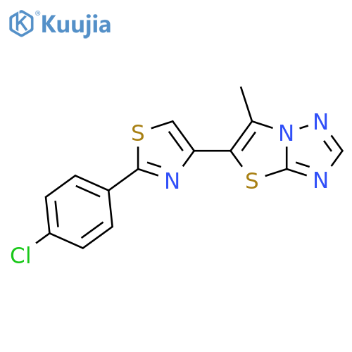 5-[2-(4-Chlorophenyl)-1,3-thiazol-4-yl]-6-methyl[1,3]thiazolo[3,2-b][1,2,4]triazole structure