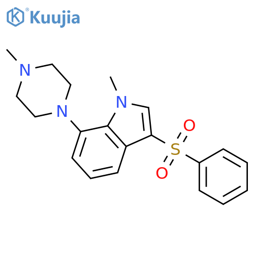 1H-Indole, 1-methyl-7-(4-methyl-1-piperazinyl)-3-(phenylsulfonyl)- structure