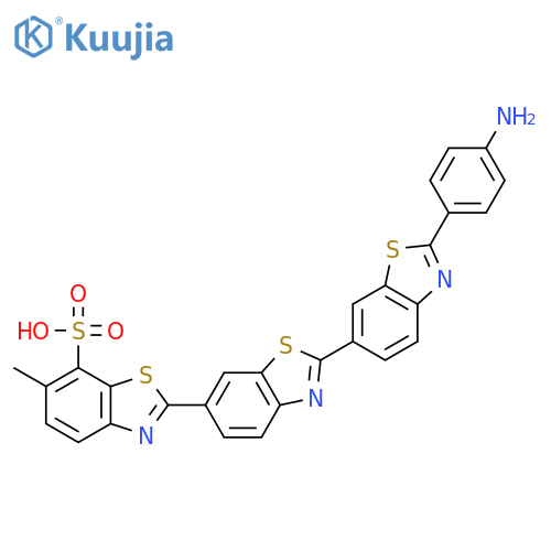 [2,6':2',6''-Terbenzothiazole]-7-sulfonicacid, 2''-(4-aminophenyl)-6-methyl- structure